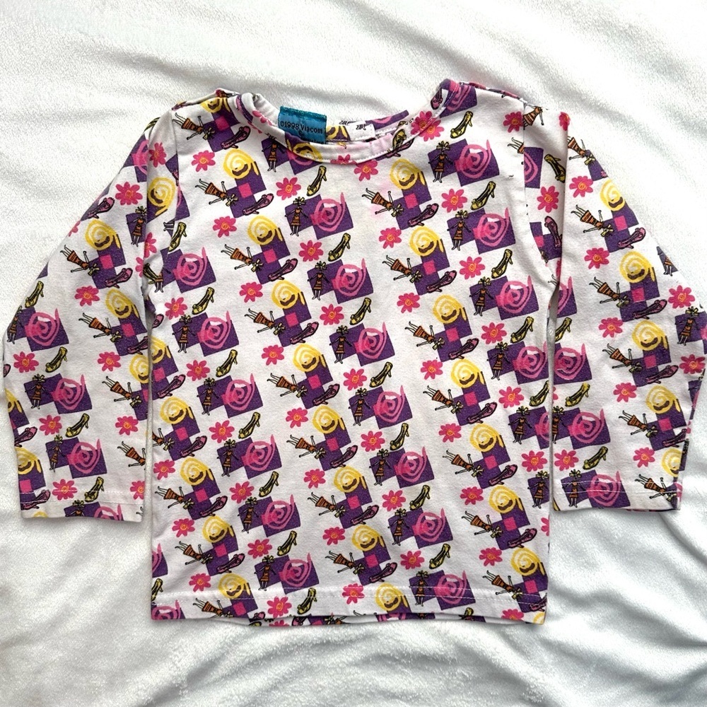 Vintage Nickelodeon Rugrats Viacom 1998 Long Slv Shirt Toddler 2T Cynthia doll